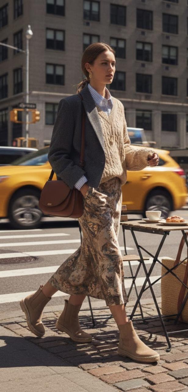 AI-generated outdoor fashion photo showing warping and unnatural elements